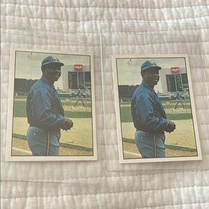 SSPC 1975 Vintage Henry Louis Aaron Baseball Cards, Lot of 2
